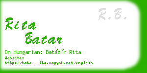 rita batar business card